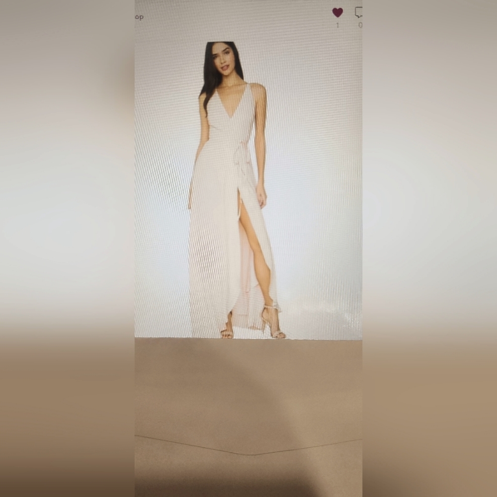Yumi Kim Rush Hour Maxi Dress Blush Pink Wrap Wedding Flowing Romantic